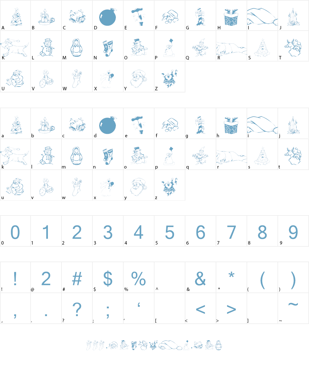 KR Christmas Dings 2004 Font Character